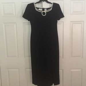 Liz Claiborne vintage black & white cocktail dress